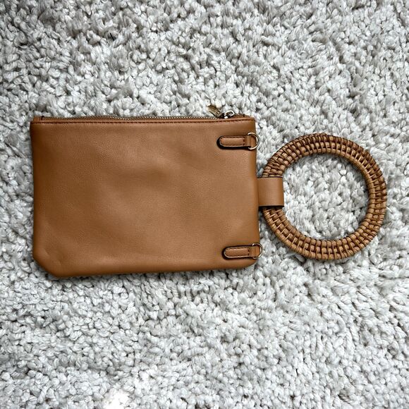 Woven Rattan Cowrie Shell Crossbody HandBag Wristlet with Handle Wicker CHIC - Picture 5 of 11